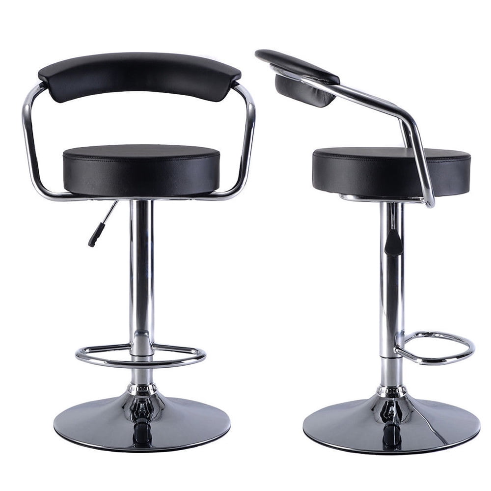 Ktaxon Bar Stool SSJ105 Highgrade Round Back Cushion Bar Stool Black