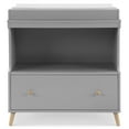Delta Children Essex Convertible Changing Table with Drawer, Grey