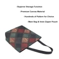 thumbnail image 3 of FORMRS Womens Canvas Tote Bag with Zipper Inner Pocket Shoulder Handbag, Red Tartan Pattern, 3 of 7