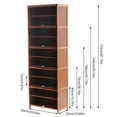 thumbnail image 2 of 11 Tiers Shoe Storage Rack Bookshelf with Cabinet Concealed Sliding Doors, 2 of 12