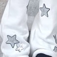 thumbnail image 4 of Yuanlong Womens Leg Warmers Black Silver Star Design Stirrup Socks Y2K Stylish Streetwear Daily Slouchy Leg Covers Socks, 4 of 4
