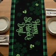 thumbnail image 5 of Table Runners 72 Inches Long Dress Scarves, St Patricks Day Farmhouse Kitchen Table Runner, Coffee Tablerunners, Watercolor Dogs Green Shamrock Plaid 14x72 Inch, 5 of 9