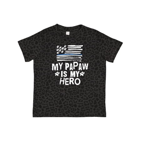 

Inktastic Police Officer Papaw is My Hero Gift Toddler Boy or Toddler Girl T-Shirt