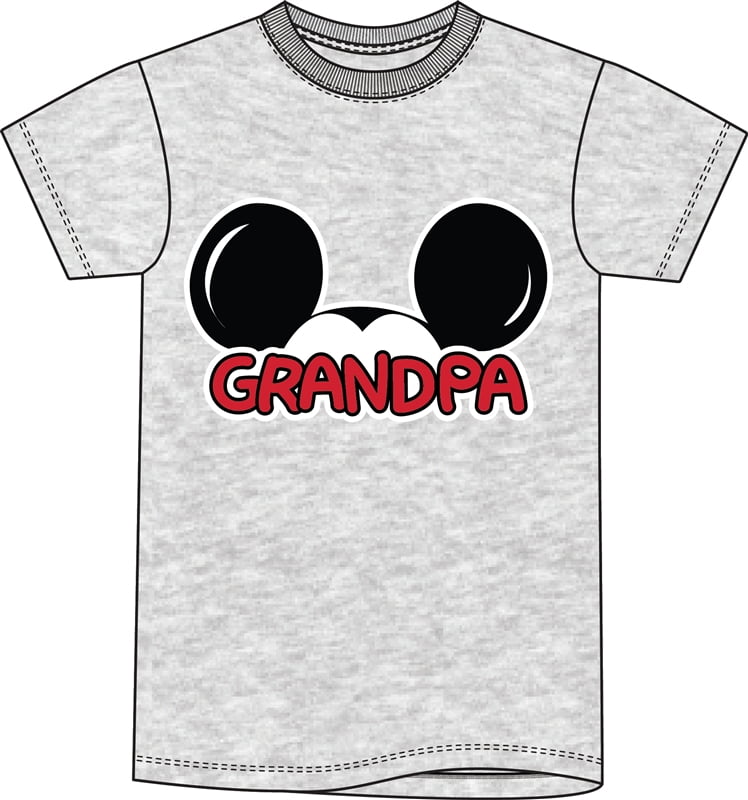 Disney Grandpa Basic Crew Tee Gray 