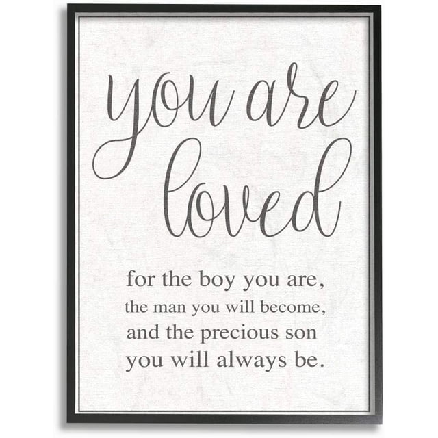 Stupell Industries Giclée Texturisée Surdimensionnée Encadrée « You Are Loved », Fièrement Fabriquée aux É.-U.
