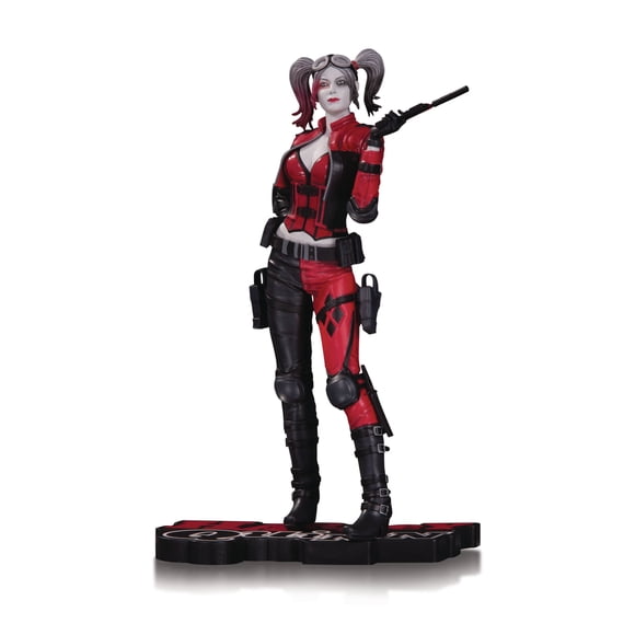 DC Collectibles Harley Quinn Injustice 2 Statue, Noir/blanc/rouge