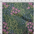 thumbnail image 3 of oneOone Tissu Georgette Viscose Vert Feuilles & Floral Matériel de Robe Tissu Imprimé Tissu au Mètre 42 Pouces de Large, 3 of 4