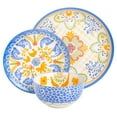 thumbnail image 2 of Laurie Gates Tierra Tile 12 Piece Round Stoneware Dinnerware Set in Assorted Designs, 2 of 3