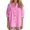 Pink, variant on Vivianyo HD Women's Mandarin Collar Blouse, Oversized Split V Neck Roll Sleeve Button Front Shirt for Women, Spring Lightweight Woven Top for Casual Commute and Home Lounging, Sizes S-3XL