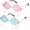 Light Blue, Pink, variant on 2 Pairs Tassel Clouds Shaped, Rimless Men Women 90s Disco Sunglasses (Light Blue, )