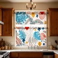 thumbnail image 4 of Weloille Ensemble de 3 Pcs de Courts Rideaux de Cuisine Imprimés 2D, 1 Cantonnière 2 Panneaux Rideaux Assombrissants pour Fenêtre, Rideau Résistant aux Taches Lavable pour Décoration de Fenêtre de Cuisine Café Salle à Manger, 4 of 9