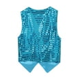 thumbnail image 2 of renvena Kids Boys Girls Sequins Vest Glittery Jacket Waistcost for Jazz Hip Hop Dance, 2 of 7