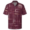 thumbnail image 5 of Kalauyu Button Down Shirts for Men Plaid Print Short Sleeve Shirts Casual Button-Up Blouse Summer Beach Outdoor Daily Wear Tops, 5 of 5