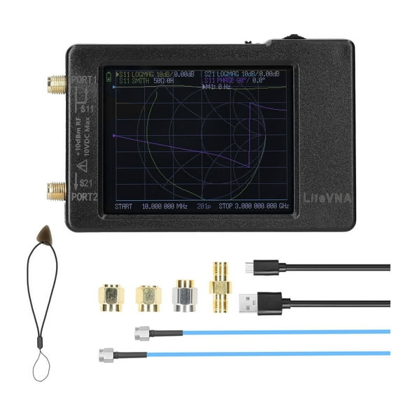 Antenna Analyzer 50kHz-6.3GHz LiteVNA64 Vector Network Analyzer HF VHF UHF Antenna With 2.8 Inch /3.95 Inch Display Screen ,Easy to Use
