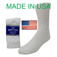 thumbnail image 4 of Creswell 6 Pairs White Diabetic Crew Socks 10-13 Size MADE IN U.S.A, 4 of 4