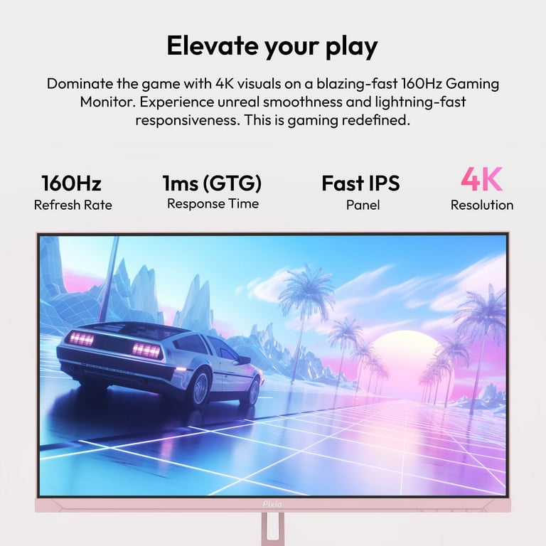 Pixio PX27U Wave Pink 27 inch 160Hz Refresh Rate 4K 3840x2160p