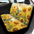 thumbnail image 4 of Uourmeti Car Seat Covers Easy to Install Breathable Car Seat Covers Full Set Polyester Auto Decor Protect, Fit for Truck Trucks Cars, Hummingbird Sunflower Design, 4 of 10