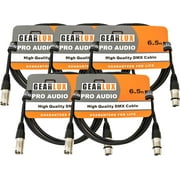 Gearlux 6.5-Foot 3-Pin Male-to-Female DMX Cable - 5 Pack