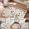 thumbnail image 5 of Brown Beige Botanical Entryway Rug 2'x3'&nbsp; Non Slip Front Door Mats, Rustic Country Spring Floral Summer Leaf Entrance Rugs Indoor Outdoor Carpet, Floor Mats Small Area Rug for Bedroom Kitchen, 5 of 8