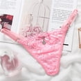 thumbnail image 3 of Panties for Women Clearance!Tbopshirt Brief Underwear,Hipster Underwear,Sexy Underwear Ladies Adjust Lace Low Waist Hot Transparent Free Size Thong,Cheeky Panties,Gifts,Big Holiday Savings Deals, 3 of 4