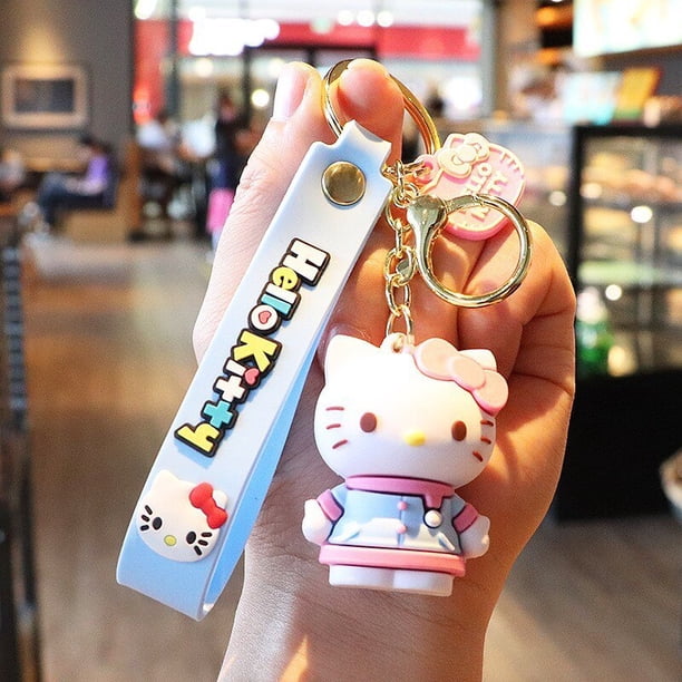 Llavero Kawaii Sanrio HelloKitty, lindo gatito, figura de Anime, vestido de dibujos animados, accesorios de diario, modelo colgante, juguetes para niños, regalo YAOSANBAO BAO unisex