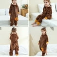 thumbnail image 4 of Boys Girls Rompers Kids Cartoon Style Flannel Sleepsuit Baby Toddler Jumpsuit Pajamas Sleeping Outfit Bodysuits 5-6 Years, 4 of 4