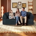 thumbnail image 6 of Timbernest 80" Convertible Sofa Bed, Corduroy Sleeper Couch with Storage Pockets for Living Room, Dark Gray, 6 of 12