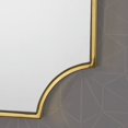 thumbnail image 7 of Yesurprise Wall-Mounted Mirror, Bending Sector Angle Design Mirror with Stainless Steel Frame for Vanity Table, Living Room, Bathroom Home Office Wall Decoration, 7 of 7