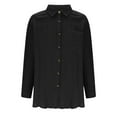 thumbnail image 2 of Yievot Womens Button Down Shirt Casual Collar Long Sleeve Oversized Blouse Tops with Pocket, 2 of 6