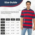 thumbnail image 6 of BAAZ Men's Striped Cotton Pique Polo, Navy-Red, X-Large, 6 of 6