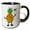 Black/White, variant on 3drose, Funny Cute Pineapple Man Drinking Pina Colada Cartoon, 11oz Mug