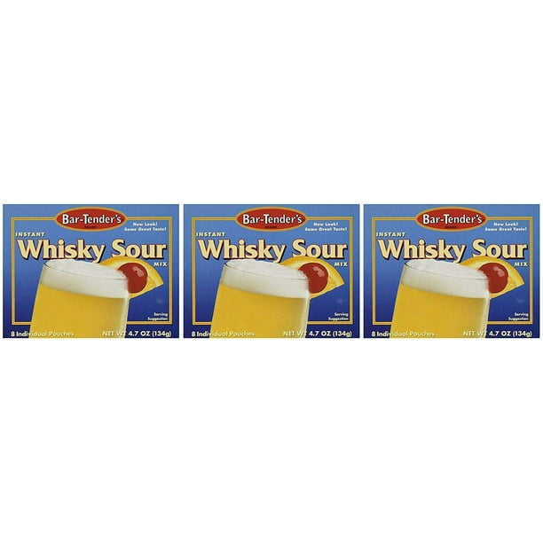 BarTenders Instant Whiskey Sour Cocktail Mix, Net Wt. 4.7 oz. (8