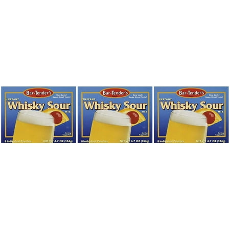 Bar-Tenders Instant Whiskey Sour Cocktail Mix, Net Wt. 4.7 oz. (8 pouches) (The Best Whiskey Cocktails)