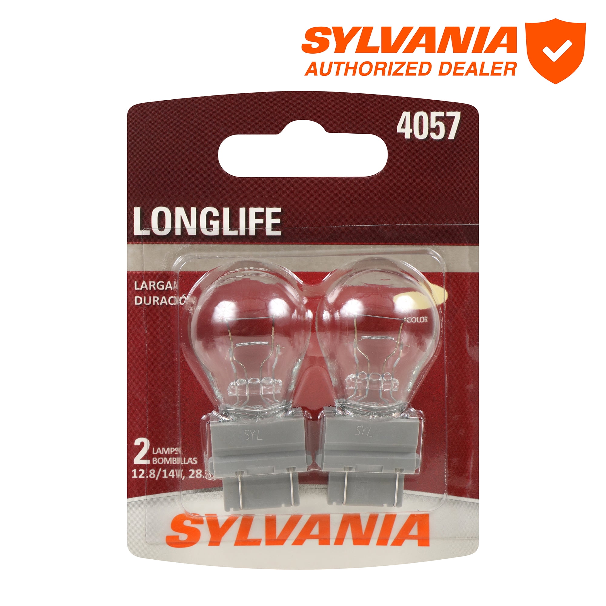 (2 pack) Sylvania 4057 Long Life Mini Bulb, 2 Pack, Compatible with Multiple Cars