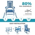thumbnail image 7 of Set of 2 Oversized HDPE Outdoor Rocking Chairs, All-Weather Porch Rockers, Navy, 7 of 7