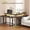 Black, variant on Romorgniz 31.5"D Office Desk with LED Lights & Hooks, Folding Desk for Small Spaces, Space Saving Sofa Table for Couch, Reading Table for Living Room, Oak