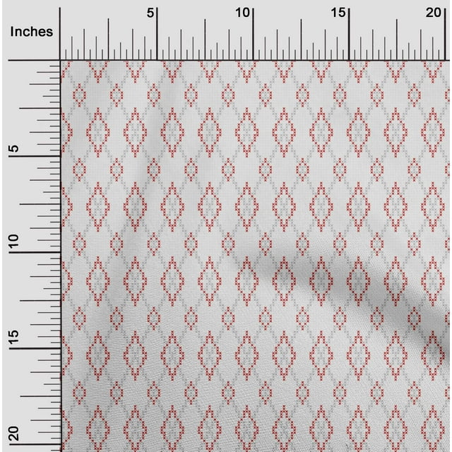 oneOone Rayon Off White Fabric Block Sewing Craft Projects Fabric Prints By Yard 56 Inch Wide