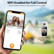 Mini Action Camera 64GB ,Thumb POV Portable Body Cam Wearable Video Recorder, Helmet Mount, Magnetic Sport DV for Cycling, Motorcycle ,Pet, Vlog (White)