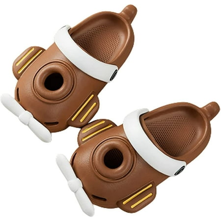 

CoCopeaunts Novelty Helicopter Sandals for Boys Girls Soft Comfy Beach Slide Sandals Kids House Shoes 2023