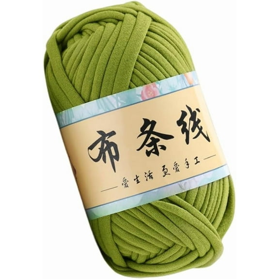 1Pcs T-Shirt Yarn for Crocheting Beginners DIY Hand Craft Bag Blanket Cushion Projects Knitting Yarn Fabric Crochet Cloth Solid Color 100g T-Shirt Yarn