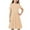 Beige, variant on Ashirexll Summer Dresses for Teens, Girls Dresses Size 10-12, Kids' Casual Solid Color Short Sleeve Round Neck Summer Dress with Pockets A-Line Long Dress for Girls 4-14