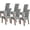 #003 Grey+white, variant on Chair Covers for Dining Chairs Set of 6,Grey and White Stretch Dining Room Chair Cover Kitchen Parsons Chair Slipcovers (Pack of 6, Grey+White)