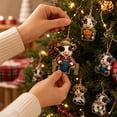 thumbnail image 4 of Christmas Advent Calendar, Dairy Farm Cow Themed 24 Acrylic Mini Christmas Ornaments Set, Holiday Countdown Gift for Student, 4 of 6