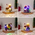 thumbnail image 3 of Naiovety Navidad LED nieve casa resina fiesta luminosa cabina hogar figuritas DIY Año Nuevo niños regalos brillante pueblo chimenea árbol Kits de decoración para fiestas Tipo4, 3 of 6