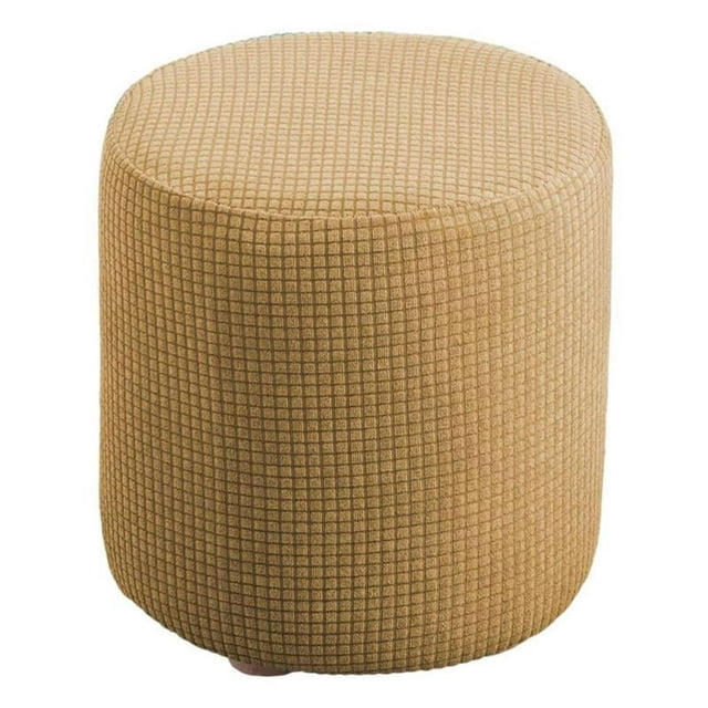 Stretch Ottoman Slipcovers Ottoman Covers Removable Footstool Covers Storage Ottoman for Living Room - White