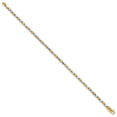 thumbnail image 2 of 14k Two-tone Bracelet Chain Styles Fancy Women's 2.6 mm 7 in Hand Polished Link with Lobster Clasp, 2 of 3