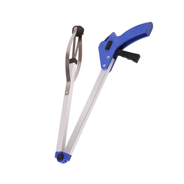 Eigraketly Herramienta de alcance de basura, recolector de mano telescópico, pinza plegable larga, pinza de saneamiento de suelo de punto Artesanía