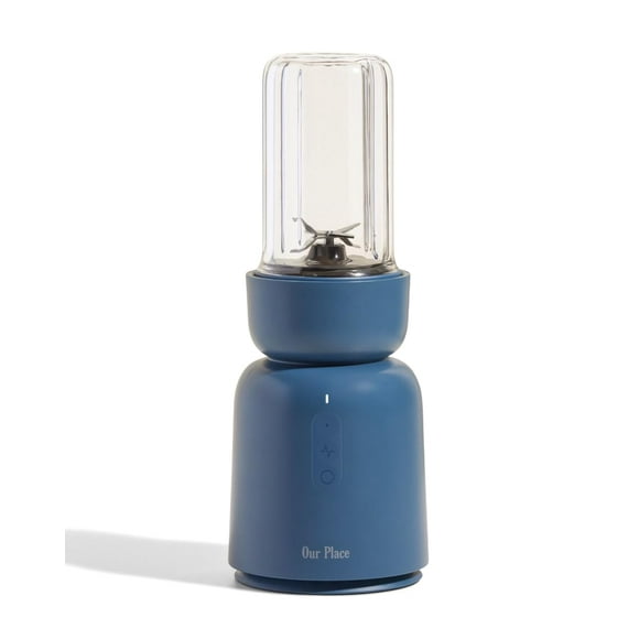 Licuadora Our Place Splendor - 1000W de alta potencia | Cuchillas ultraafiladas | 2 modos de fusión | Incluye juego de taza personal y tapa para beber de 25 oz | Batidos, batidos y más | Sal azul
