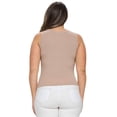 thumbnail image 3 of Women’s Ribbed Scoop Neck Tank, Light Mocha, XL, 3 of 5