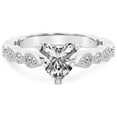 thumbnail image 3 of IGI Certified 2 Carat Heart Shape Lab Grown Diamond Engagement Ring | 14K White Gold | Filippa Milgrain Diamond Ring | FG-VS1-VS2 Quality Friendly Diamonds, 3 of 5